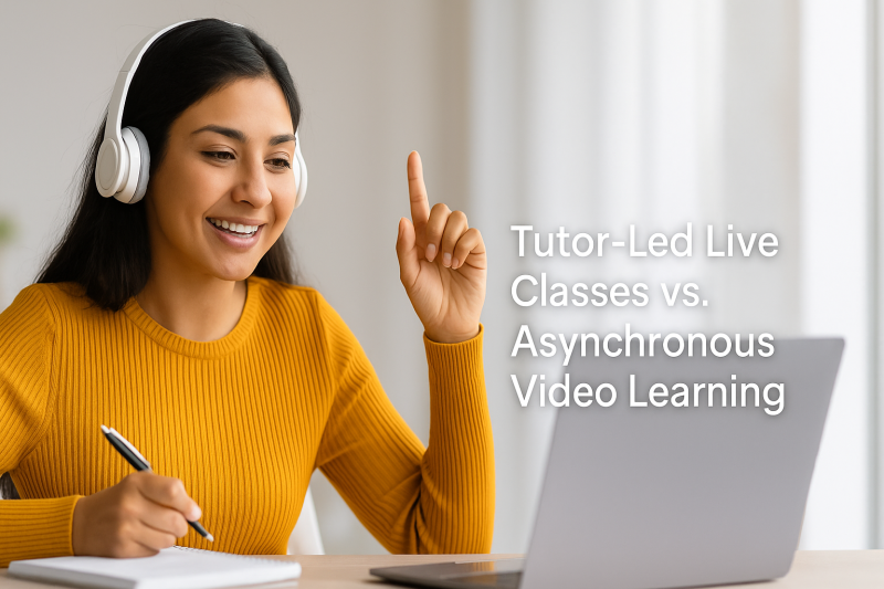 Why Tutor-Led Live Classes Are Better Than Asynchronous Video Learning